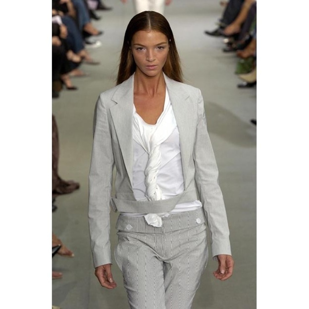 Helmut Lang SS 2005 Archive Twisted Draped Sleeveless Top White IT 40 S XS - Picture 7 of 9